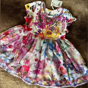 CAMILLA Baby Girl 18-24 month 2T flower butterfly Tulle Dress Summer Spring NEW
